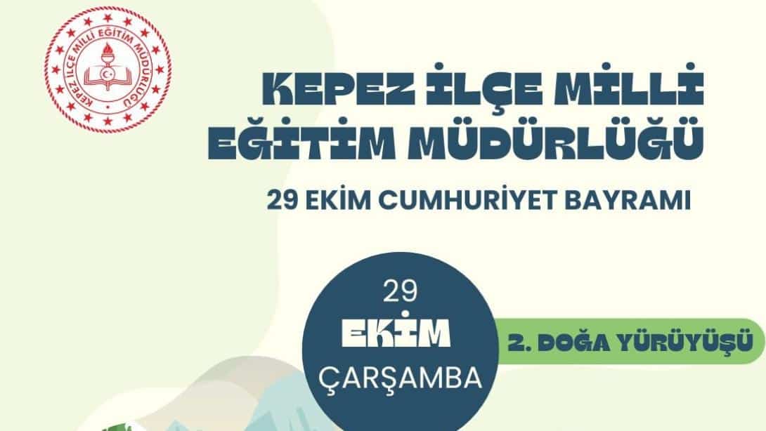 Kepez İlçe Millî Eğitim Müdürlüğü tarafından, 29 Ekim Cumhuriyet Bayramı etkinlikleri kapsamında Sarıçınar TRT Verici İstasyonu'na Cumhuriyet Yürüyüşü düzenlenecektir.